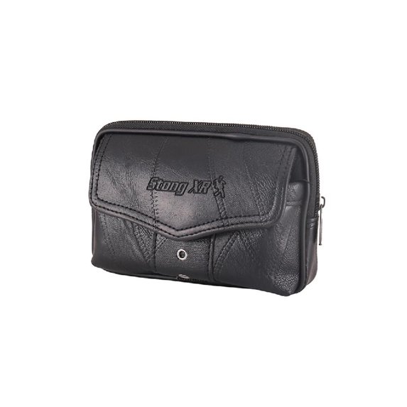 fankhu Multi-function Men PU Waist Bags Phone Wallet Belt Bum Pouch (Black 1)
