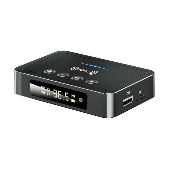 fankhu NFC Bluetooth-compatible 5.0 Transmitter Receiver 3 in 1 Audio Adapter for Home
