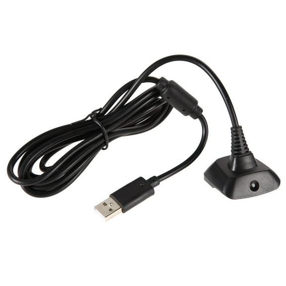 fankhu New USB Play&Charger Charge Cable Adapter For XBOX 360 Controller Black  FE