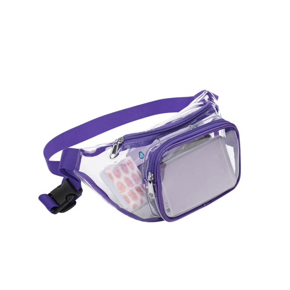fankhu PVC Waist Bag Mini Fashion Unisex Messenger Bag Clear Waterproof Jelly Storage Bags for Running Outdoor Fitness Travel