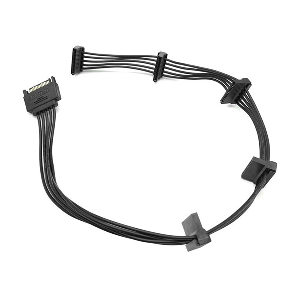 fankhu SATA 15Pin 1 to 5 SATA Female Hard Drive Power Supply Splitter ...