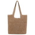 thumbnail image 1 of fankhu Summer Beach Bags Large Capacity Ladies Woven Bag Fashion Casual Purses (Coffee), 1 of 9