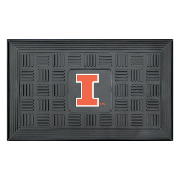 fanmats ncaa university of illinois fighting illini vinyl door mat