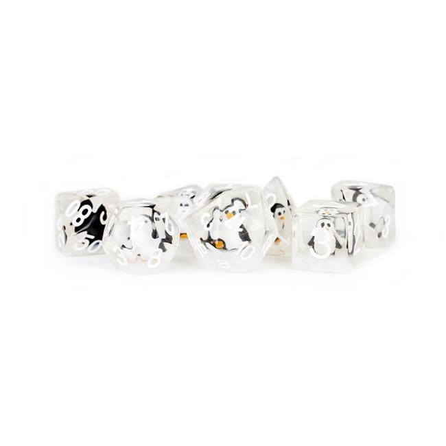 FanRoll by Metallic Dice Games 16mm Resin Poly DND Dice Set: Penguin Dice, Role Playing Game Dice for Dungeons and Dragons FanRoll by Metallic Dice Games 16mm Resin Poly DND Dice Set: Penguin Dice, Role Playing Game Dice for Dungeons and Dragons