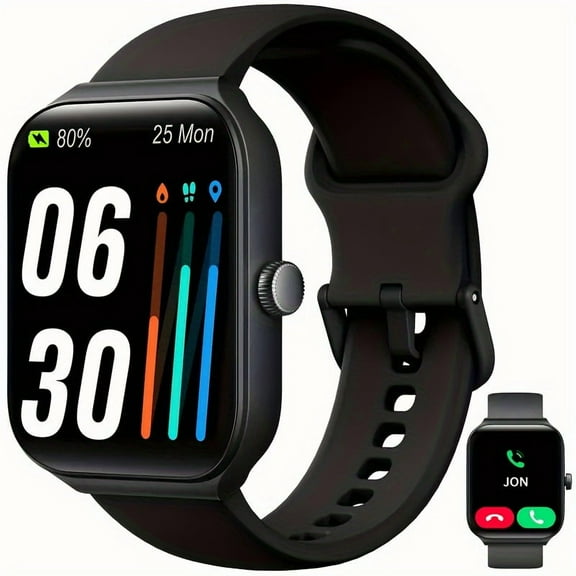 FANRUINA Smartwatch ( Answer/Make Call ), Smart Watch for Men Women Wireless Call, 100+ Sport Modes, Fitness Activity Tracker Pedometer, Smart Watches for , for Iphone, Gift for Family