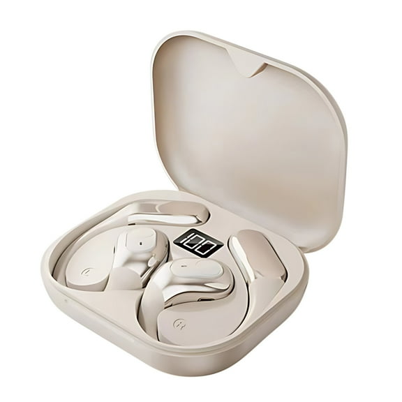 fans on and True Bone Conduction Headphones, Open Ear Earbuds with Ear Hooks, Up to 60H Playtime with Case, Bluetooth 5.3, IP68 Waterproof, Open Ear Headphones for Running