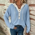 thumbnail image 1 of fanshangmao Clearance Sales Today Women's Long Sleeved Pullover Hooded Color Blocked Jacket Top Savings Clearance Deals, 1 of 8