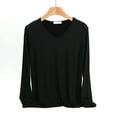 thumbnail image 1 of fanshangmao Spring Tops for Women 2025 Womens Solid Color Tshirts Cotton Long Sleeve Tops for Women Cheap Shirts for Women Tight, 1 of 5