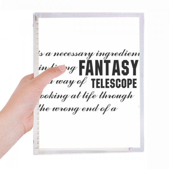 fantasy is here quotes notebook loose diary refillable journal statiry