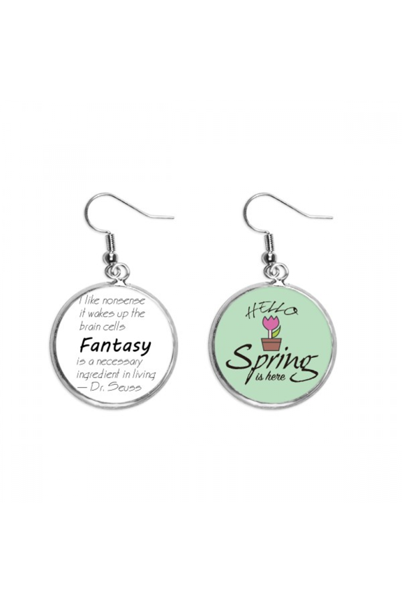fantasy is the ingredient in life quote decoration dangle season sp earring jewelry