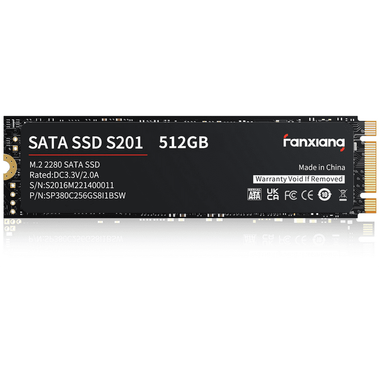 fanxiang S201 512GB M.2 2280 Internal SSD SATA III 6Gb/s,Internal Solid  State Drive, 550MB/s, SLC Cache for Speed Boost 