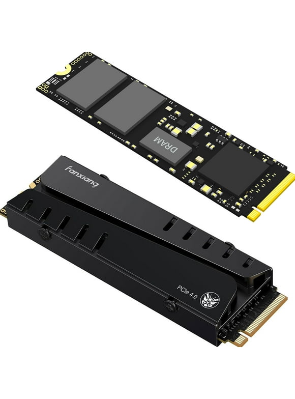 fanxiang S770 1TB PCIe 4.0 PS5 SSD M.2 2280 Internal Hard Drive, Configure DRAM Cache, PS5 Console Gaming SSD with Heatsink up to 7400MB/s, For PS5 Enthusiasts, Technology Enthusiasts, IT Professional