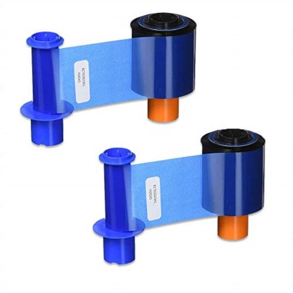 fargo 45200 ymcko color ribbon for dtc4500 & dtc4500e printers 500 prints - 2 pack