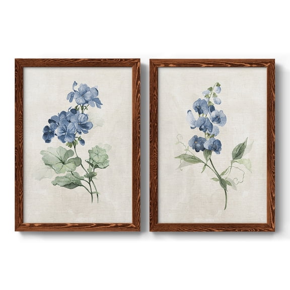 Farmhouse Periwinkle I - Premium Framed Canvas 2 Piece Set - Ready to Hang