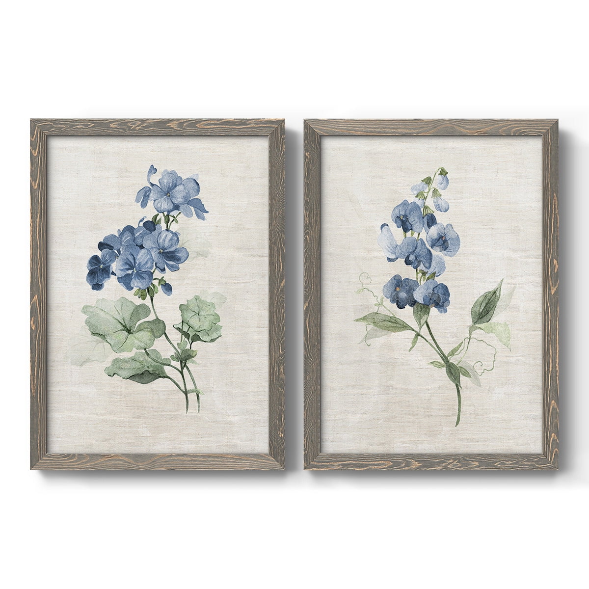 Farmhouse Periwinkle I - Premium Framed Canvas 2 Piece Set - Ready to Hang
