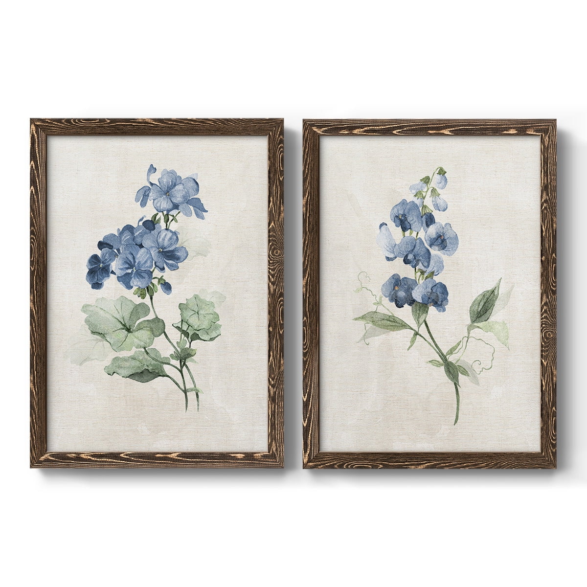 Farmhouse Periwinkle I - Premium Framed Canvas 2 Piece Set - Ready to Hang