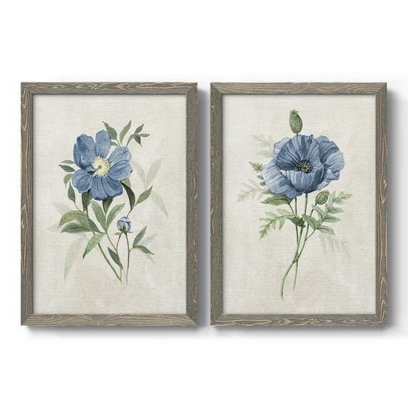 Farmhouse Periwinkle III - Premium Framed Canvas 2 Piece Set - Ready to Hang