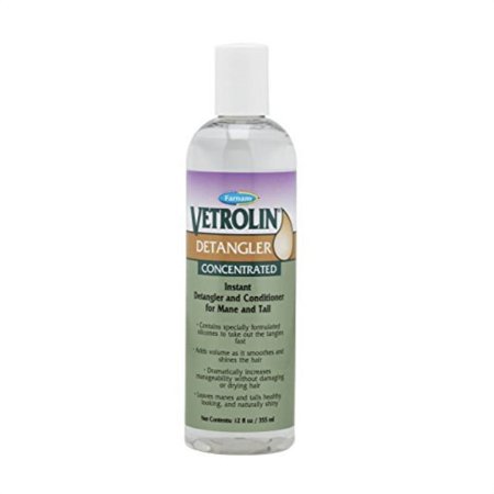 farnam home and garden 3004960 vertrolin detangler horse mane conditioner, 12-ounce