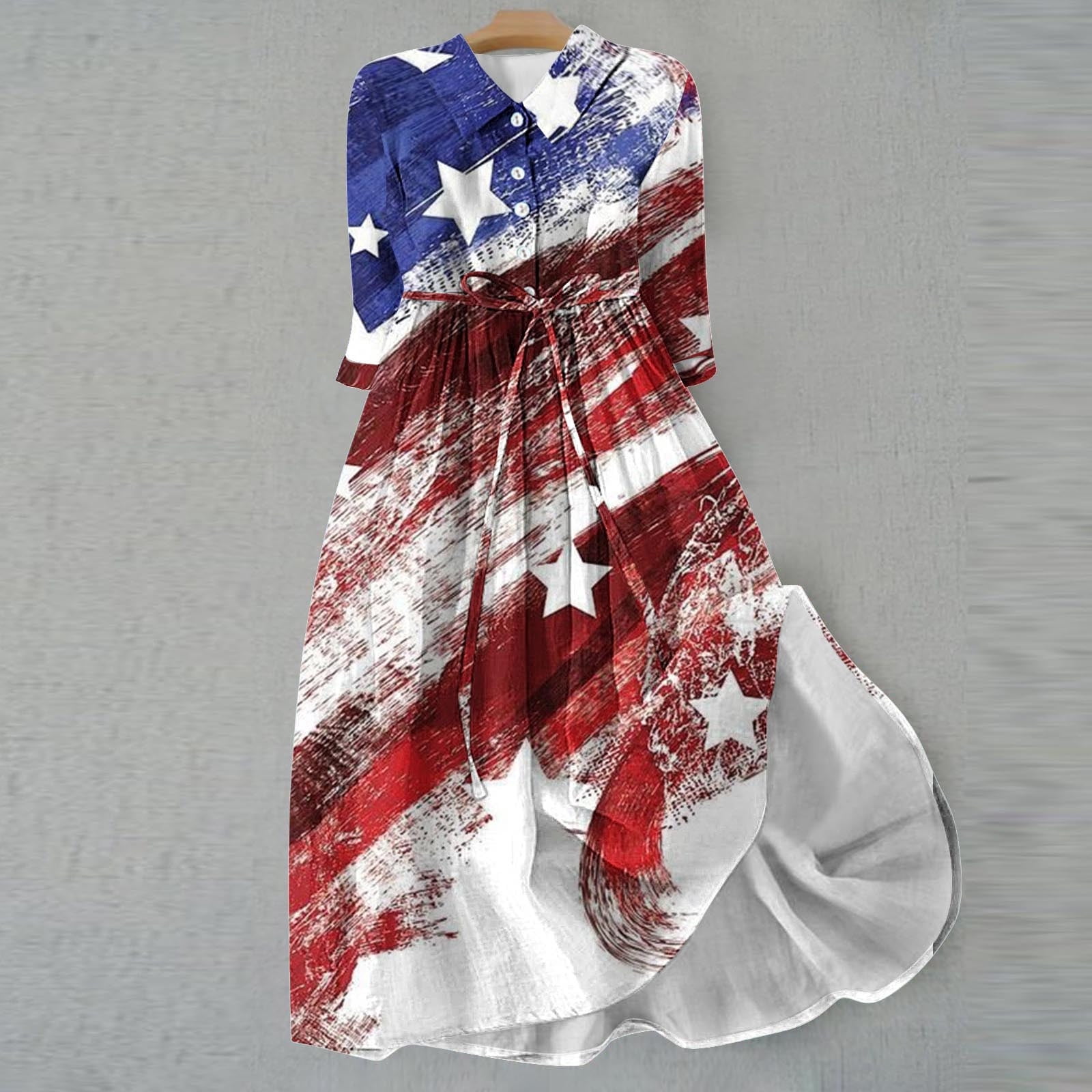 plus size red white and blue dress Unique Vintage & Striped Tiered Swing This sweet swing dress is crafted in a lightweight cotton that sways in a dainty red and white stripe Comfylo Women's Plus Size Striped