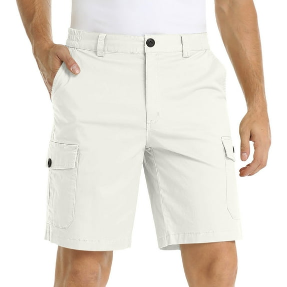 fartey Cargo Short for Men 2023 Button Zipper Multiple Pockets Lounge Summer Short Roomy Fit Hiking Joggers Sports Outdoors 5 Inch Pant