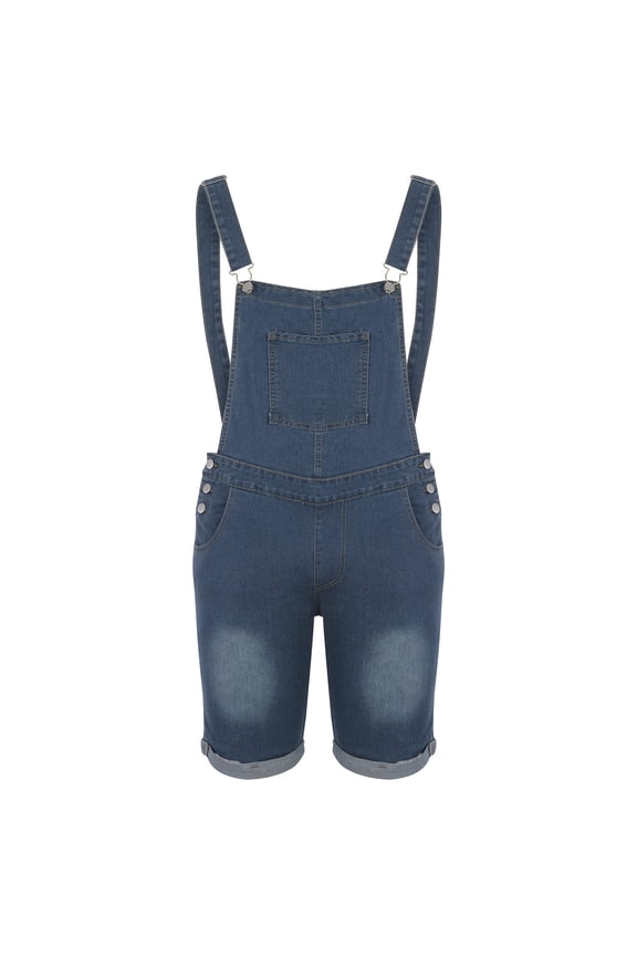 Denim Bib Overall for Men Summer Big Pockets Strap Jeans Streetwear Slim Fit Casual Above Knee Length Outdoor Jumpsuits