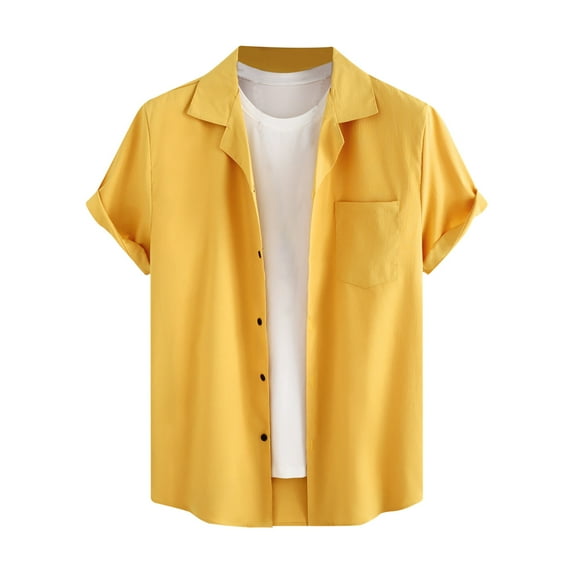 fartey Hawaiian Shirt for Men Cotton Linen Button Down Shirts Lounge Trendy Summer Stand Collar Tops Roomy Cozy Striped Print Beach Vacation Tshirts Top