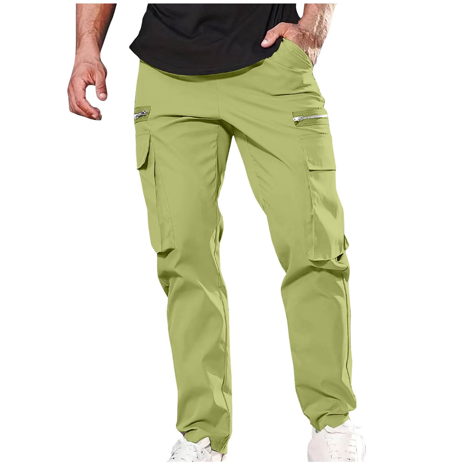 fartey Hiking Pants for Men Loose Comfy Multiple Pockets Cargo Pants Lounge Elastic Waist Workout Pants with Drawstring Lightweight Soft Outdoor Fishing Joggers Trousers Walmart
