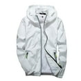thumbnail image 1 of fartey Men Plus Size Light Running Hiking Jacket with Hood Zip Up Long Sleeves Hoodie Coats Casual Zipper Pockets Softshell Outdoor Windbreaker Track Jackets Outwear Coat, M-7XL, 1 of 5