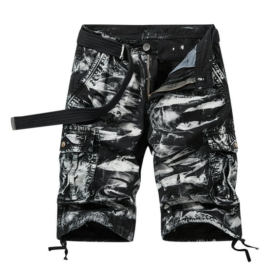 fartey Men's Cargo Shorts with Zipper Button Multiple Pockets Loose Fit Shorts Summer Hiking Gym Outdoors Sports Short