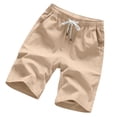 thumbnail image 1 of fartey Men's Cotton Linen Short with Pockets Elastic Waist Drawstring Baggy Fit Shorts Summer Gym Beach Sports Joggers Short, M-5XL, 1 of 3