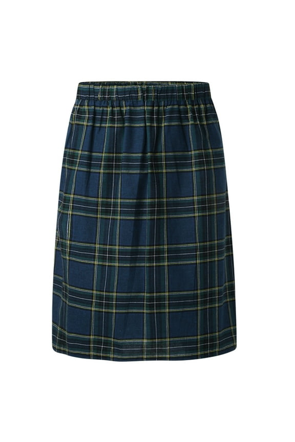 Men's Scottish Utility Kilts 2025 Summer Plaid Print Casual Pleated Skirts with Tie Elastic Waist Tartan Skirts