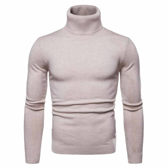 fartey Men's Turtleneck Sweater Casual Knitted Long Sleeve Slim fit Pullover Fall Winter Warm Solid Sweaters