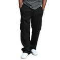 thumbnail image 1 of fartey Mens Casual Plus Size Pants Multiple Pockets Loose Fit Trousers with Drawstring Elastic Waist Sports Pant, 4XL-5XL, 1 of 8