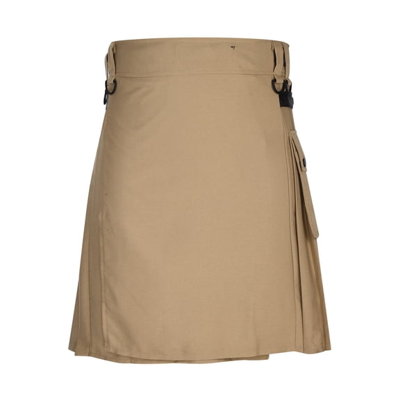 fartey Mens Scottish Utility Kilts Plus Size Pockets Button Lounge Pleated Skirts 2024 Summer Solid Color Skirts, S-5XL