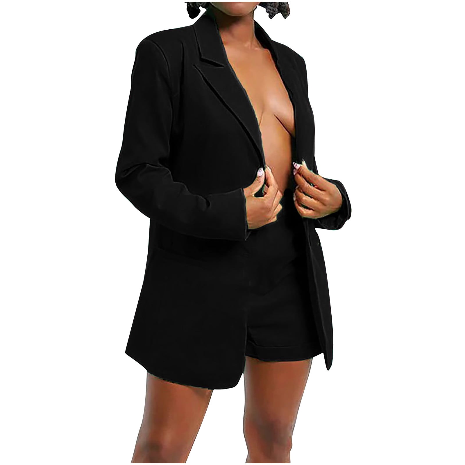 fartey Oversized Blazer Suits for Women Dressy Fall One Button Open