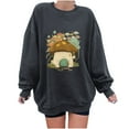 thumbnail image 1 of fartey Oversized Fleece Lined Sweatshirt for Women Thermal Winter 2024 Mushroom Printed Pullover Sweatshirt Lounge Round Neck Funny Shirts Baggy Cozy Long Sleeves Tee Tops, 1 of 6
