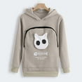 thumbnail image 1 of fartey Pet Carrier Hoodie For Women Casual Sweatshirt Animal Pouch Hood Tops Carry Cat Breathable Pullover Blouse Plus Size, 1 of 5