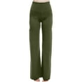 thumbnail image 1 of fartey 2025 Yoga Pants for Women with Pockets Elastic High Waist Wide Leg Trousers 2025 Summer Loose Comfy Lounge Solid Color Pants, 1 of 8