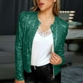 thumbnail image 1 of fartey Sequin Jacket for Women Cropped Cardigan Shiny Sparkly Shrug Clubwear Glitter Open Front Short Jackets, 1 of 7