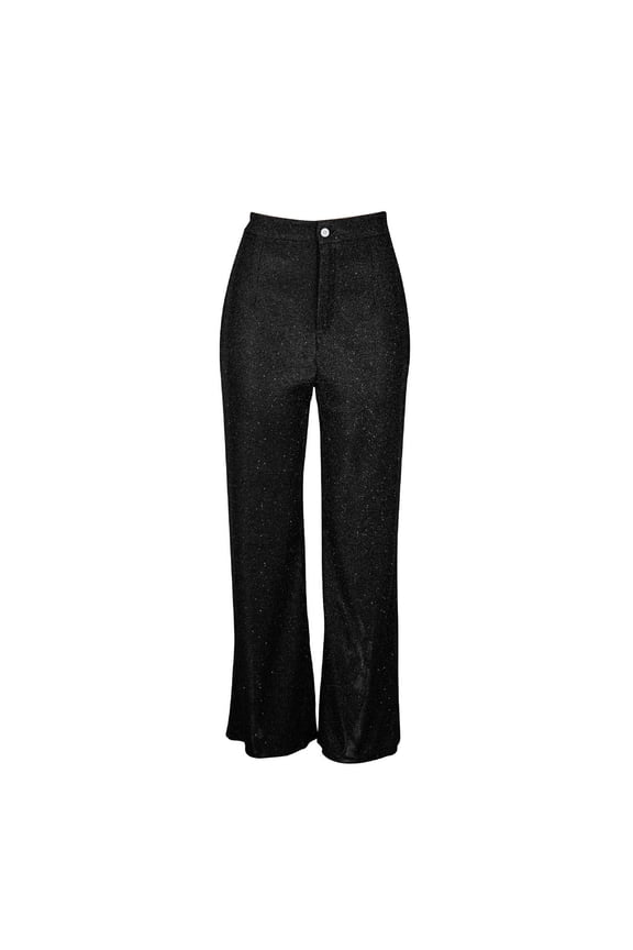 Sparkly Sequin Pants for Women 2025 Summer Pockets High Waist Drawstring Pants Lounge Zipper Button Party Trousers