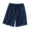 thumbnail image 1 of fartey Summer Shorts for Men 2024 Casual Plaid Print Elastic Waist Short with Pockets Drawstring Beach Vacation Home Short, 1 of 3