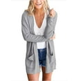 thumbnail image 1 of fartey Women's 2024 Long Sleeve Waffle Knit Cardigan Open Front Cozy Sweater Coat with Pockets, 1 of 6