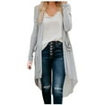 thumbnail image 1 of fartey Women's Long Cardigans Lightweight Button Down High Low Soft Solid Knit Loose Duster Cardigans with Pockets, 1 of 6