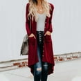 thumbnail image 1 of fartey Women's Long Cardigans Lightweight Button Down High Low Soft Solid Knit Loose Duster Cardigans with Pockets, 1 of 8