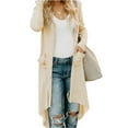 thumbnail image 1 of fartey Women's Long Cardigans Lightweight Button Down High Low Soft Solid Knit Loose Duster Cardigans with Pockets, 1 of 7