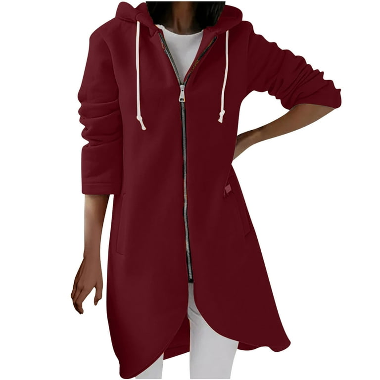 Ladies long cheap line hoodie