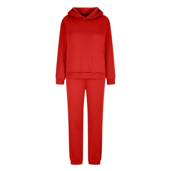 fartey Workout Sets for Women 2 Piece Crew Neck Long Sleeve Sweatshirt and Pant Sets Casual Solid Outfit Tracksuit Sweatsuit