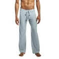thumbnail image 1 of fartey Yoga Pants for Men Baggy Fit Low Rise Elastic Drawstring Sleep Bottom Casual Soft Exercise Lounge Athletic Sweatpants, 1 of 9