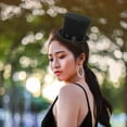 thumbnail image 1 of UNOMOR Party Fascinators Hat Headband Black Plush 1 Piece 5.1x4.5x0.5in, 1 of 12