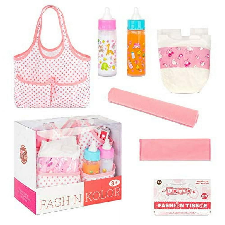 Baby doll diaper bag set doll feeding set with baby doll accessories hotsell includes doll bottles